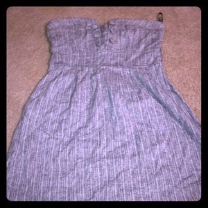 Grey denim patterned dress